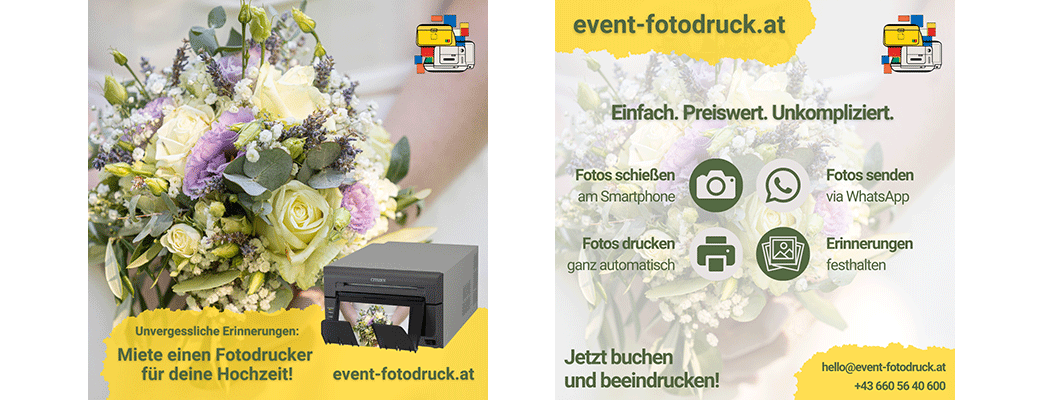 Fotodrucker für die Hochzeit